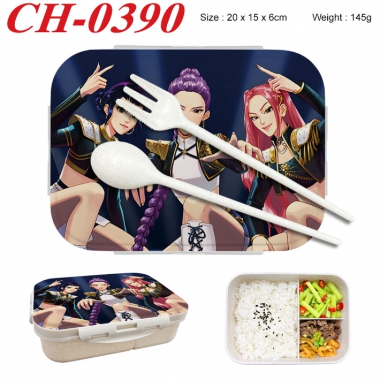 K-Pop Demon Hunters Anime themed UV printed student lunch box 20x15x6cm 145g