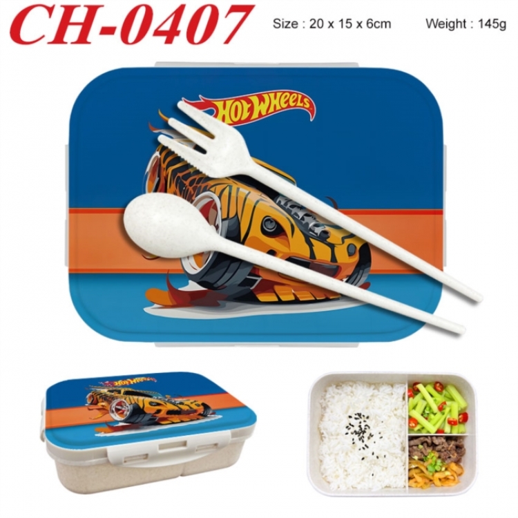 Hot wheels Anime themed UV printed student lunch box 20x15x6cm 145g