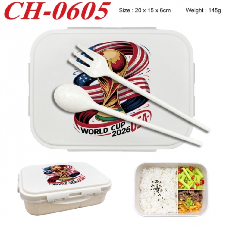 WORLD CUP  Anime themed UV printed student lunch box 20x15x6cm 145g