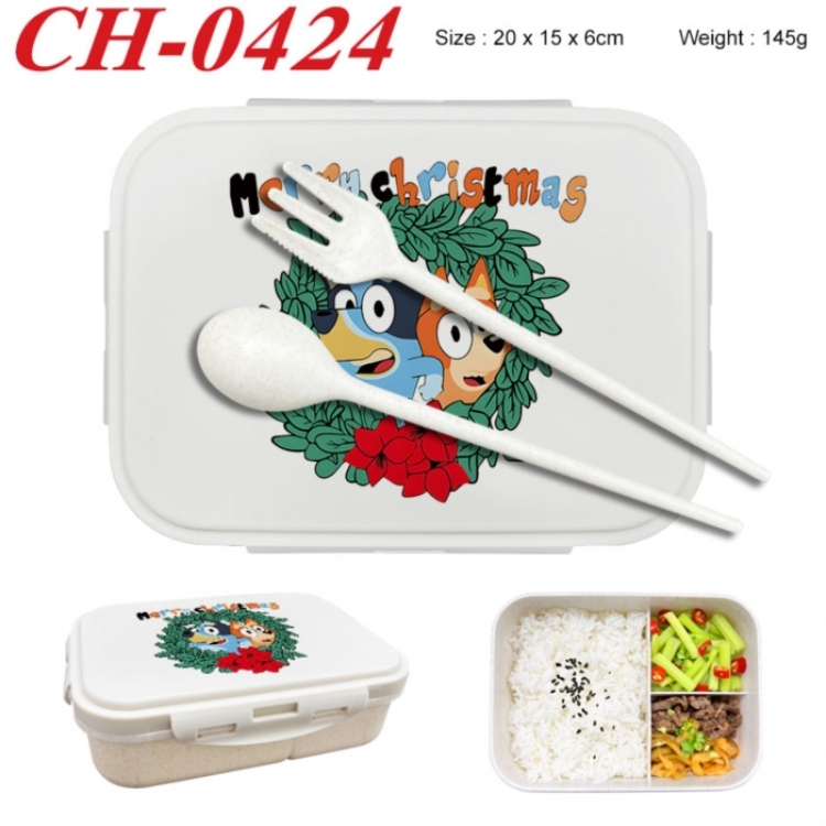 Bluey Anime themed UV printed student lunch box 20x15x6cm 145g