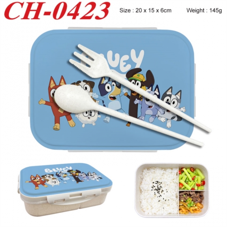 Bluey Anime themed UV printed student lunch box 20x15x6cm 145g