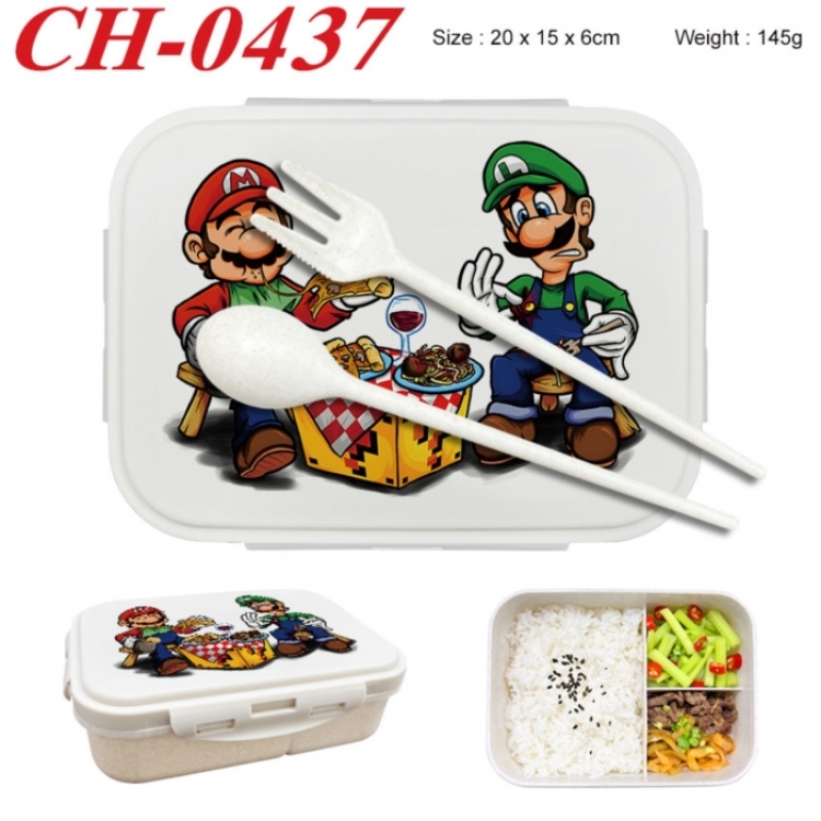 Super Mario Anime themed UV printed student lunch box 20x15x6cm 145g