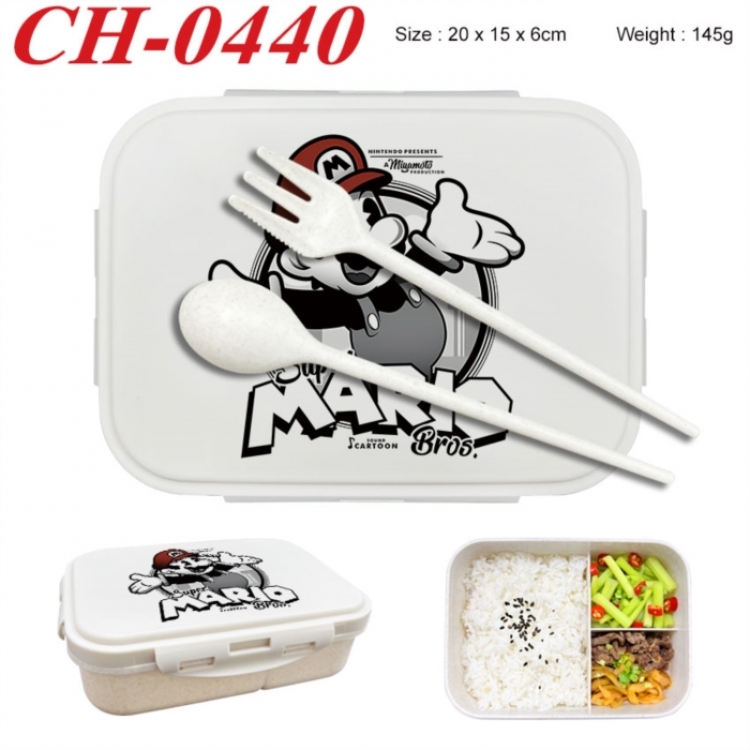 Super Mario Anime themed UV printed student lunch box 20x15x6cm 145g