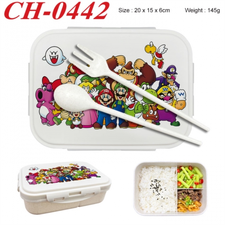 Super Mario Anime themed UV printed student lunch box 20x15x6cm 145g