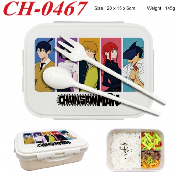 Chainsaw Man Anime themed UV printed student lunch box 20x15x6cm 145g