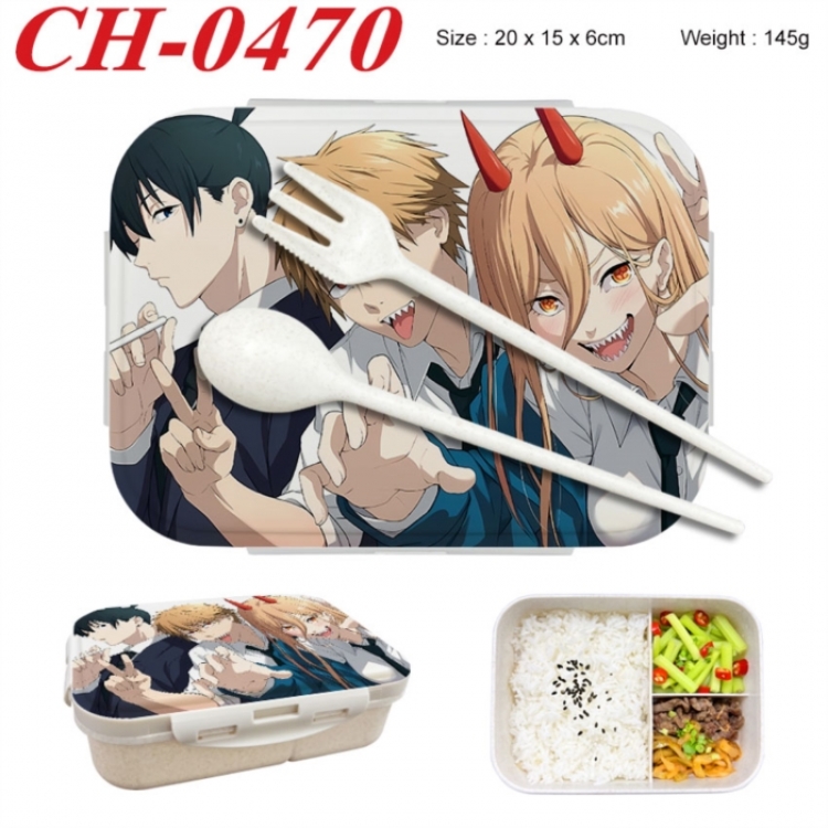 Chainsaw Man Anime themed UV printed student lunch box 20x15x6cm 145g