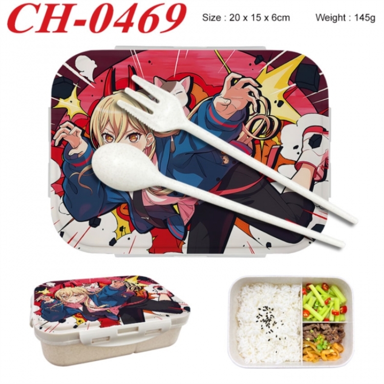 Chainsaw Man Anime themed UV printed student lunch box 20x15x6cm 145g