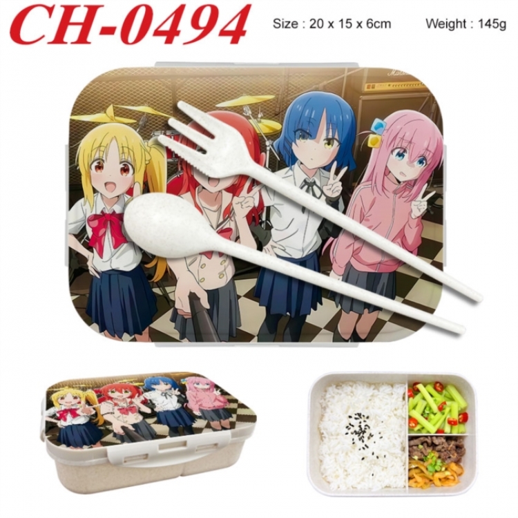BOCCHI THE ROCK! Anime themed UV printed student lunch box 20x15x6cm 145g