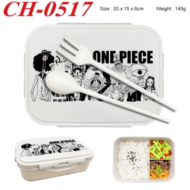 One Piece Anime themed UV printed student lunch box 20x15x6cm 145g