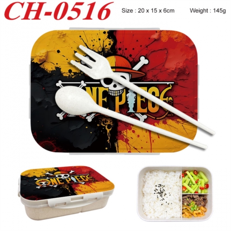 One Piece Anime themed UV printed student lunch box 20x15x6cm 145g