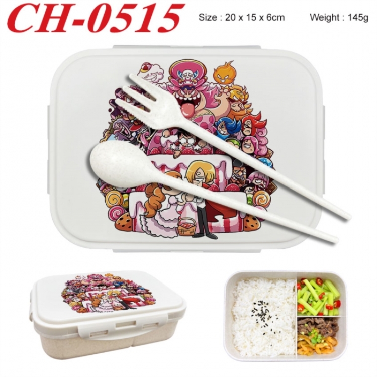 One Piece Anime themed UV printed student lunch box 20x15x6cm 145g