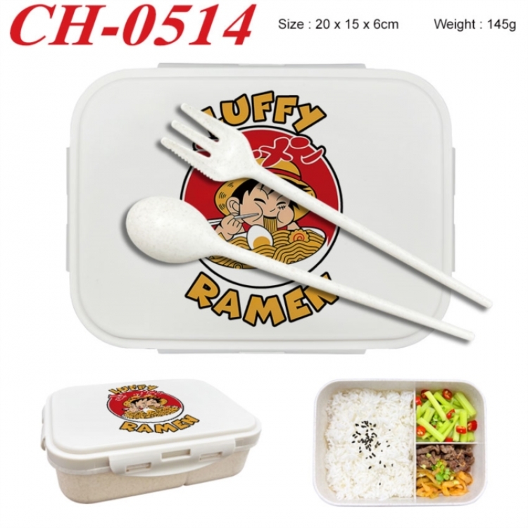 One Piece Anime themed UV printed student lunch box 20x15x6cm 145g