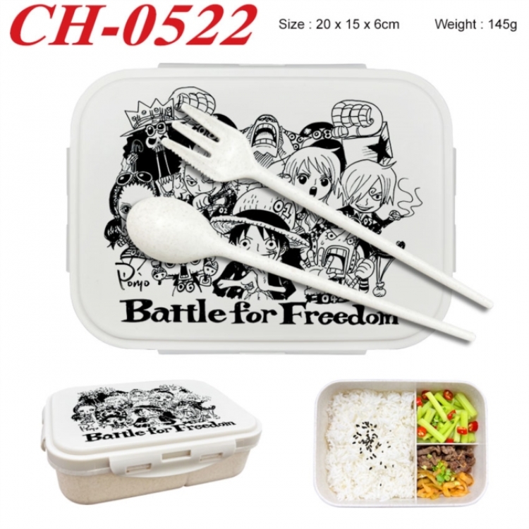 One Piece Anime themed UV printed student lunch box 20x15x6cm 145g
