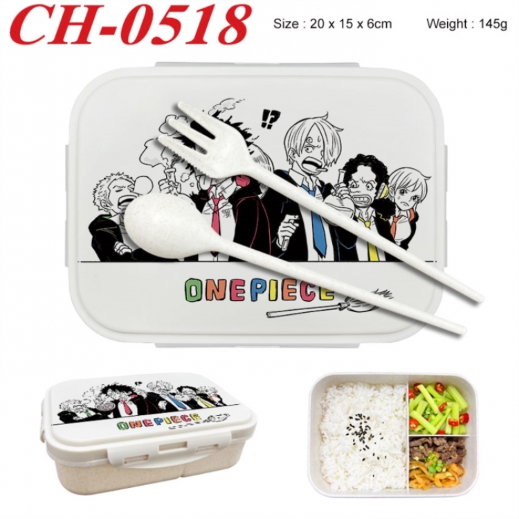 One Piece Anime themed UV printed student lunch box 20x15x6cm 145g