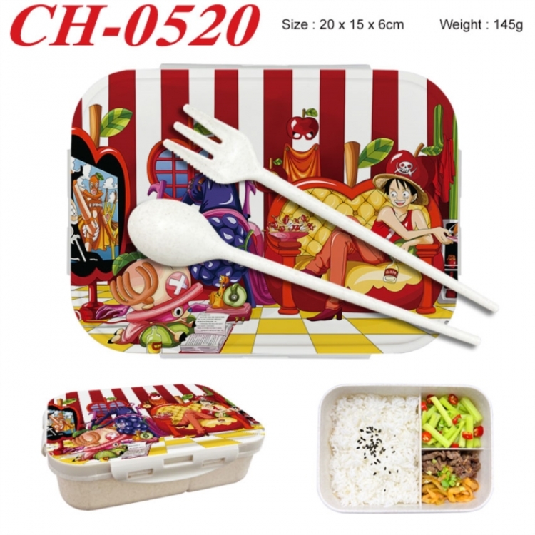 One Piece Anime themed UV printed student lunch box 20x15x6cm 145g