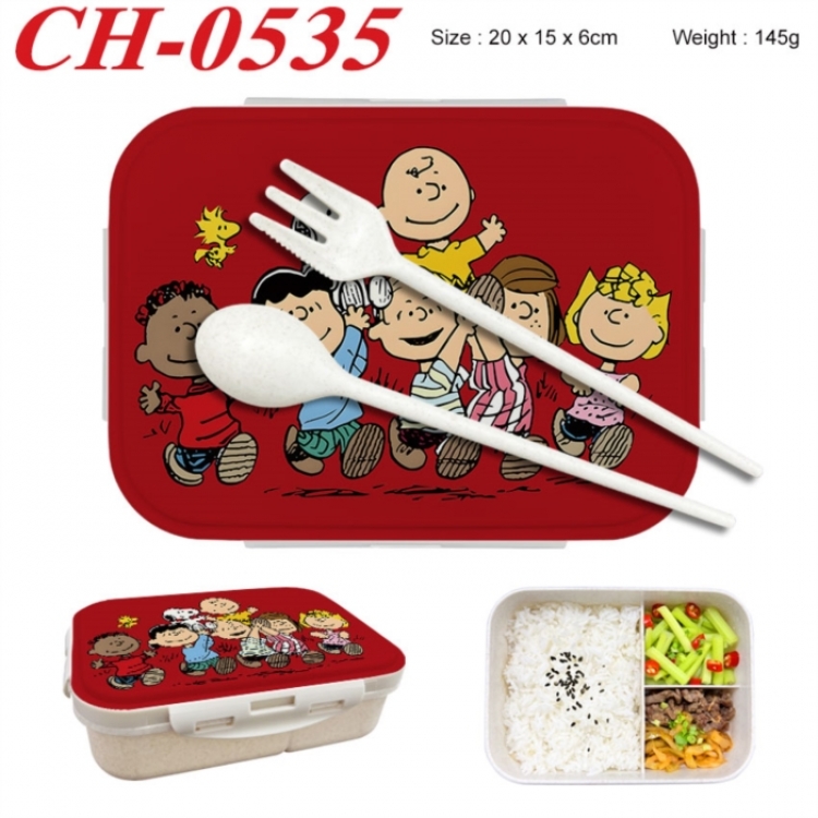 snoopy Anime themed UV printed student lunch box 20x15x6cm 145g