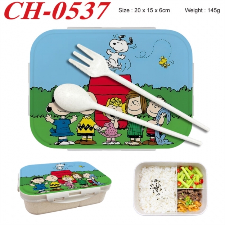 snoopy Anime themed UV printed student lunch box 20x15x6cm 145g