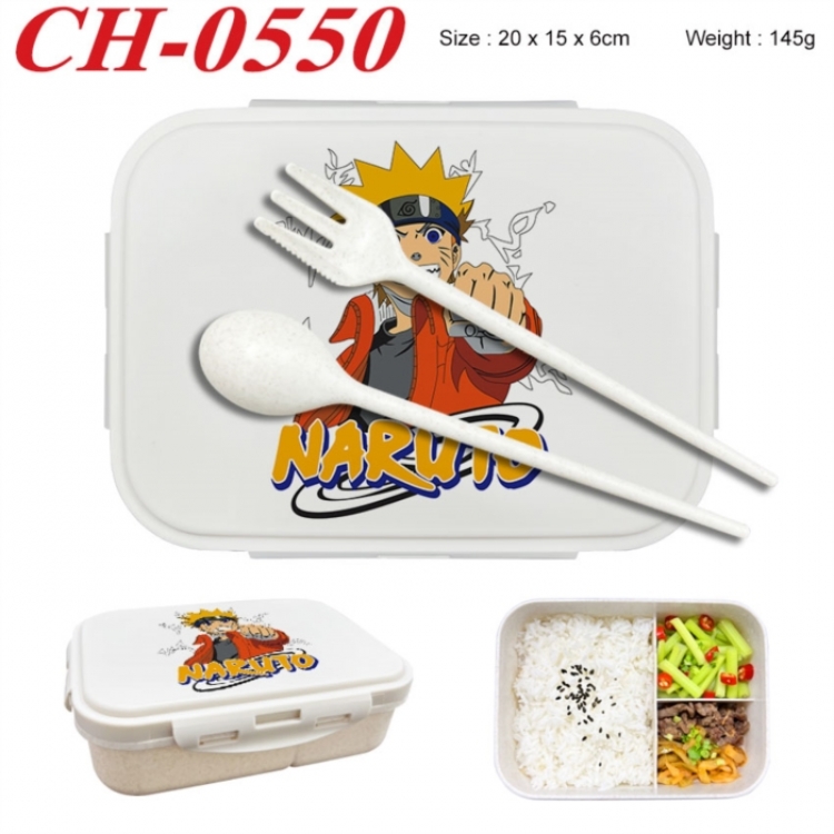 Naruto Anime themed UV printed student lunch box 20x15x6cm 145g