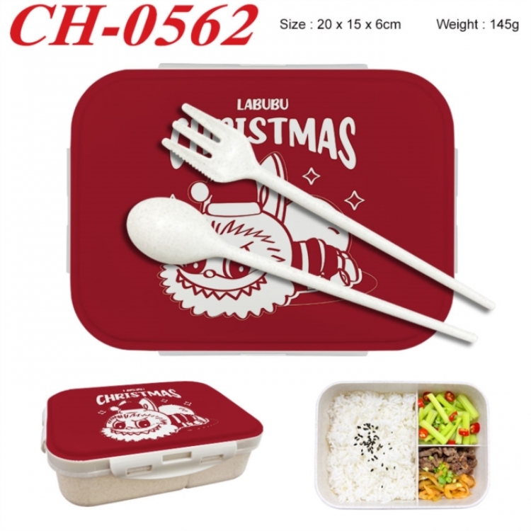 Labubu Anime themed UV printed student lunch box 20x15x6cm 145g