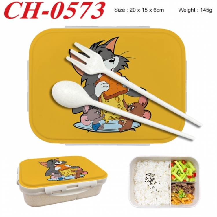 Tom and Jerry Anime themed UV printed student lunch box 20x15x6cm 145g