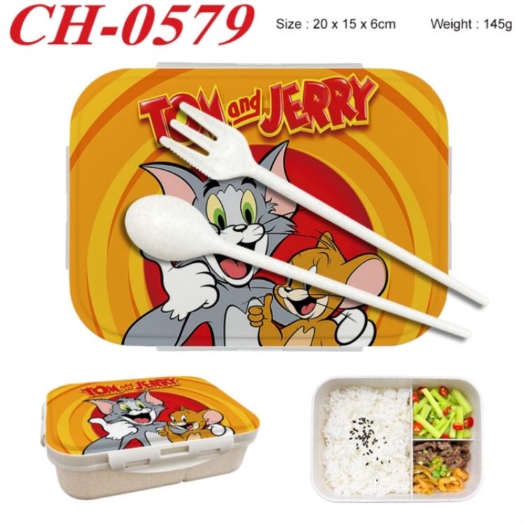 Tom and Jerry Anime themed UV printed student lunch box 20x15x6cm 145g