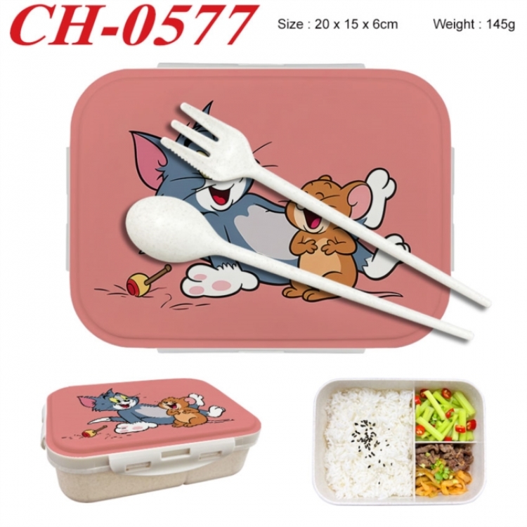 Tom and Jerry Anime themed UV printed student lunch box 20x15x6cm 145g