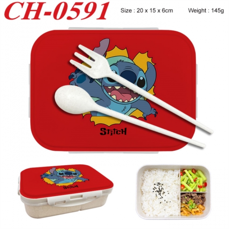 Lilo & Stitch Anime themed UV printed student lunch box 20x15x6cm 145g