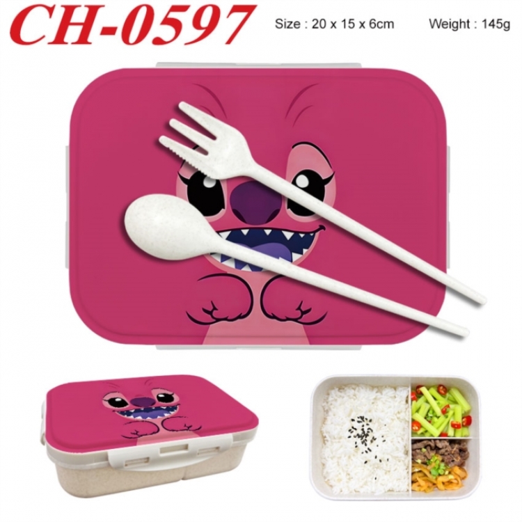 Lilo & Stitch Anime themed UV printed student lunch box 20x15x6cm 145g