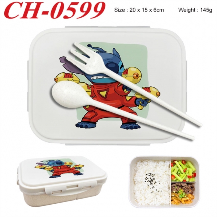 Lilo & Stitch Anime themed UV printed student lunch box 20x15x6cm 145g
