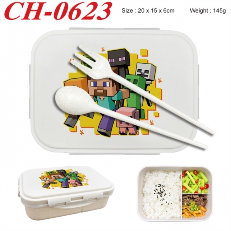 Minecraft Anime themed UV printed student lunch box 20x15x6cm 145g