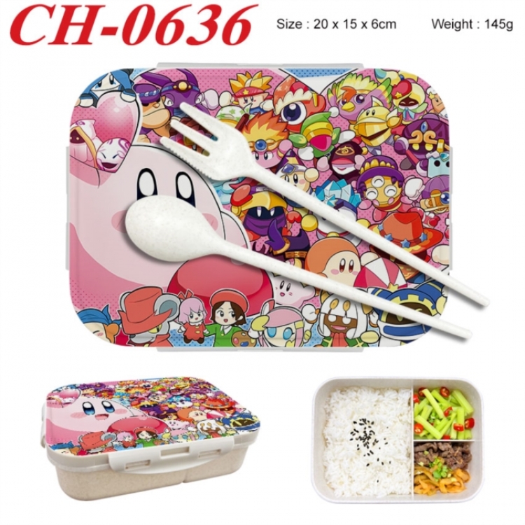 Kirby Anime themed UV printed student lunch box 20x15x6cm 145g