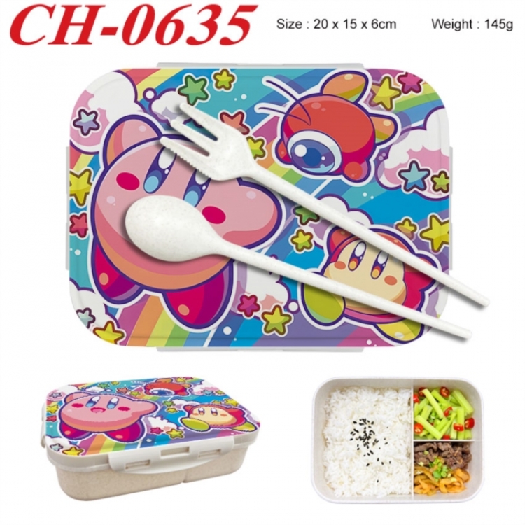 Kirby Anime themed UV printed student lunch box 20x15x6cm 145g