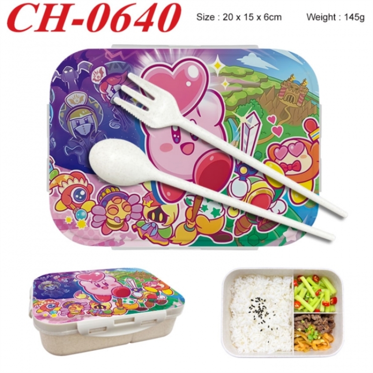 Kirby Anime themed UV printed student lunch box 20x15x6cm 145g