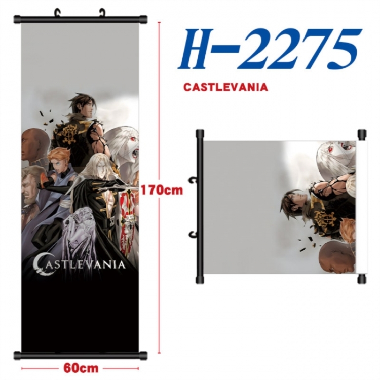 CASTLEVANIA Black plastic rod cloth hanging canvas painting Wall Scroll 60x170cm
