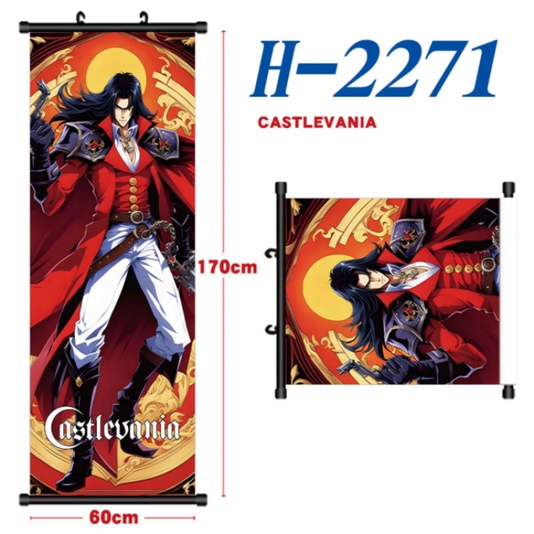 CASTLEVANIA Black plastic rod cloth hanging canvas painting Wall Scroll 60x170cm