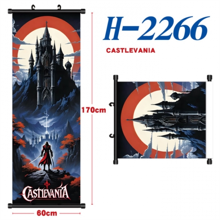 CASTLEVANIA Black plastic rod cloth hanging canvas painting Wall Scroll 60x170cm