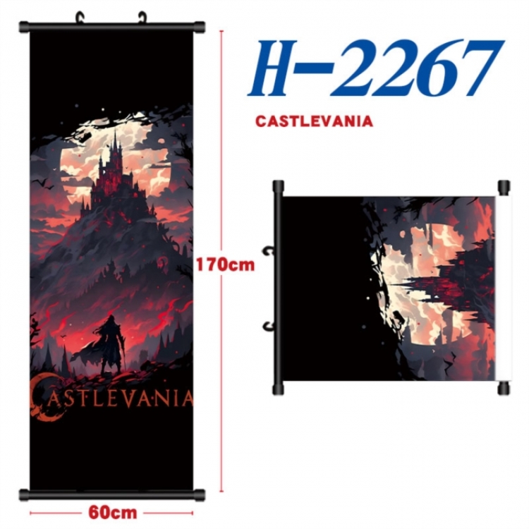 CASTLEVANIA Black plastic rod cloth hanging canvas painting Wall Scroll 60x170cm