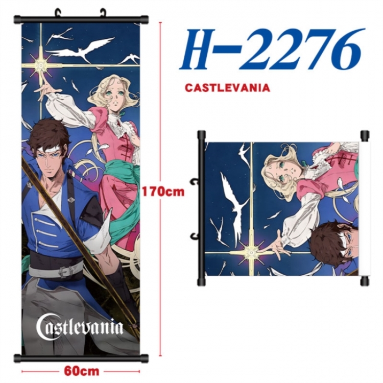 CASTLEVANIA Black plastic rod cloth hanging canvas painting Wall Scroll 60x170cm