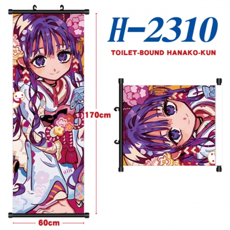 Toilet-bound Hanako-kun Black plastic rod cloth hanging canvas painting Wall Scroll 60x170cm