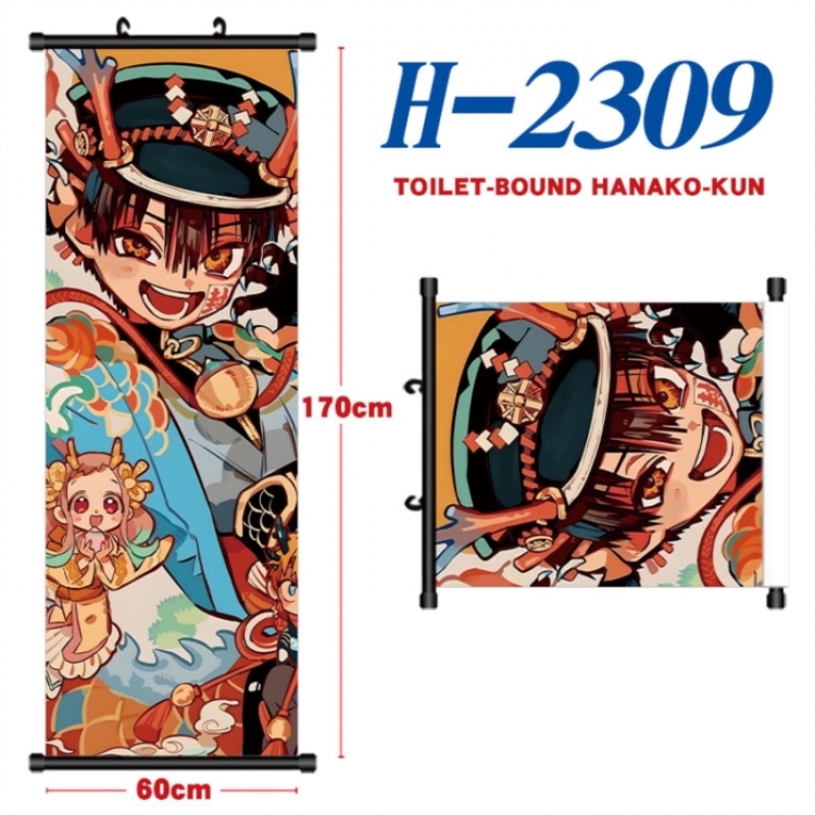 Toilet-bound Hanako-kun Black plastic rod cloth hanging canvas painting Wall Scroll 60x170cm