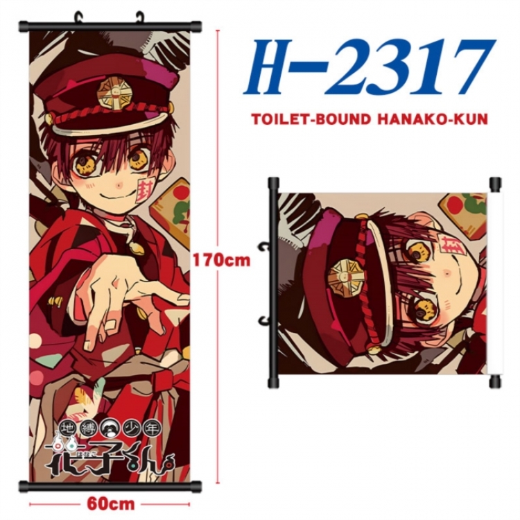 Toilet-bound Hanako-kun Black plastic rod cloth hanging canvas painting Wall Scroll 60x170cm