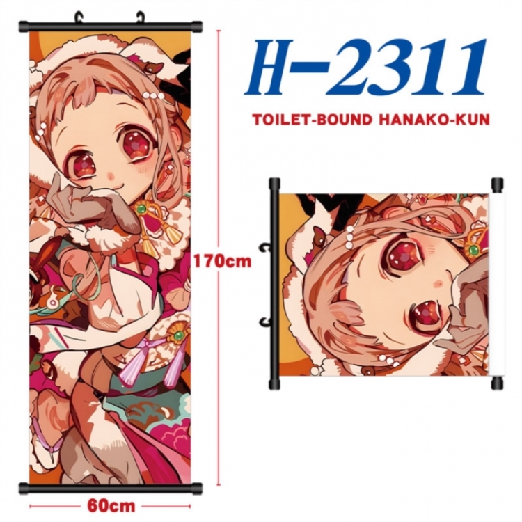 Toilet-bound Hanako-kun Black plastic rod cloth hanging canvas painting Wall Scroll 60x170cm