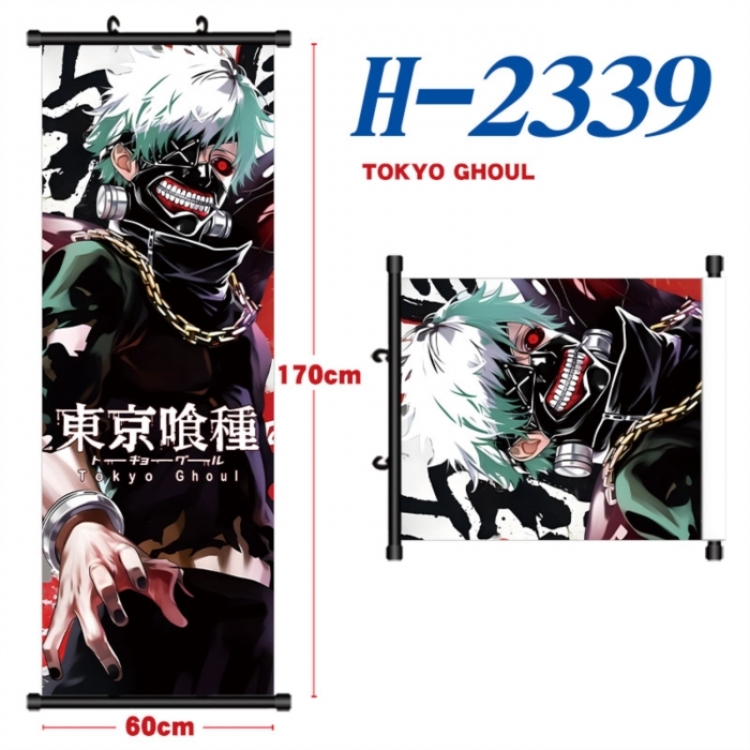 Tokyo Ghoul Black plastic rod cloth hanging canvas painting Wall Scroll 60x170cm