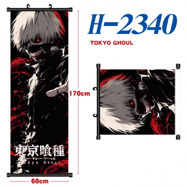 Tokyo Ghoul Black plastic rod cloth hanging canvas painting Wall Scroll 60x170cm