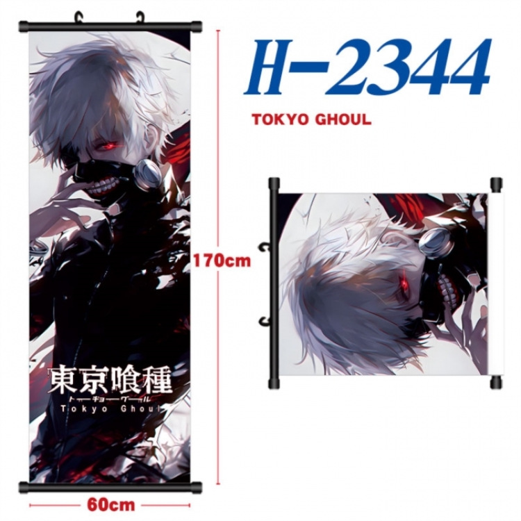 Tokyo Ghoul Black plastic rod cloth hanging canvas painting Wall Scroll 60x170cm
