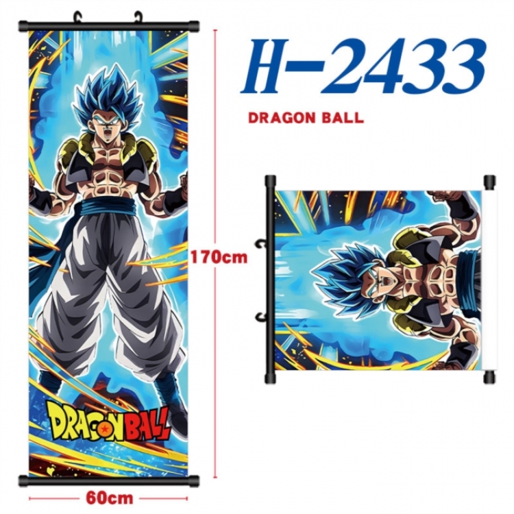 DRAGON BALL Black plastic rod cloth hanging canvas painting Wall Scroll 60x170cm