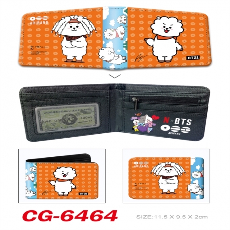 BTS 3D concave convex two fold short card wallet 11X9.5X2cm 65G