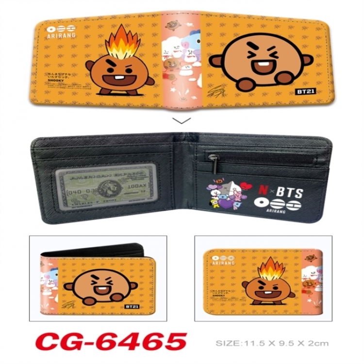 BTS 3D concave convex two fold short card wallet 11X9.5X2cm 65G
