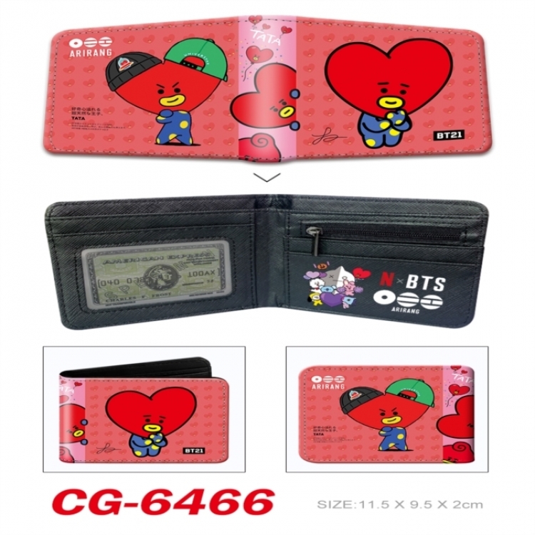 BTS 3D concave convex two fold short card wallet 11X9.5X2cm 65G
