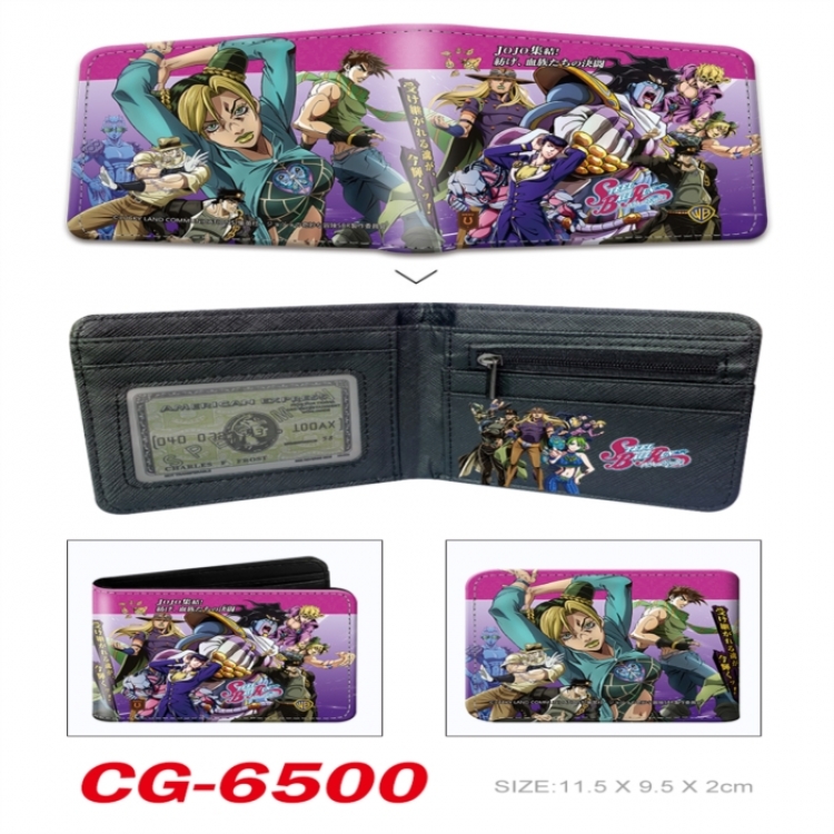 JoJos Bizarre Adventure 3D concave convex two fold short card wallet 11X9.5X2cm 65G